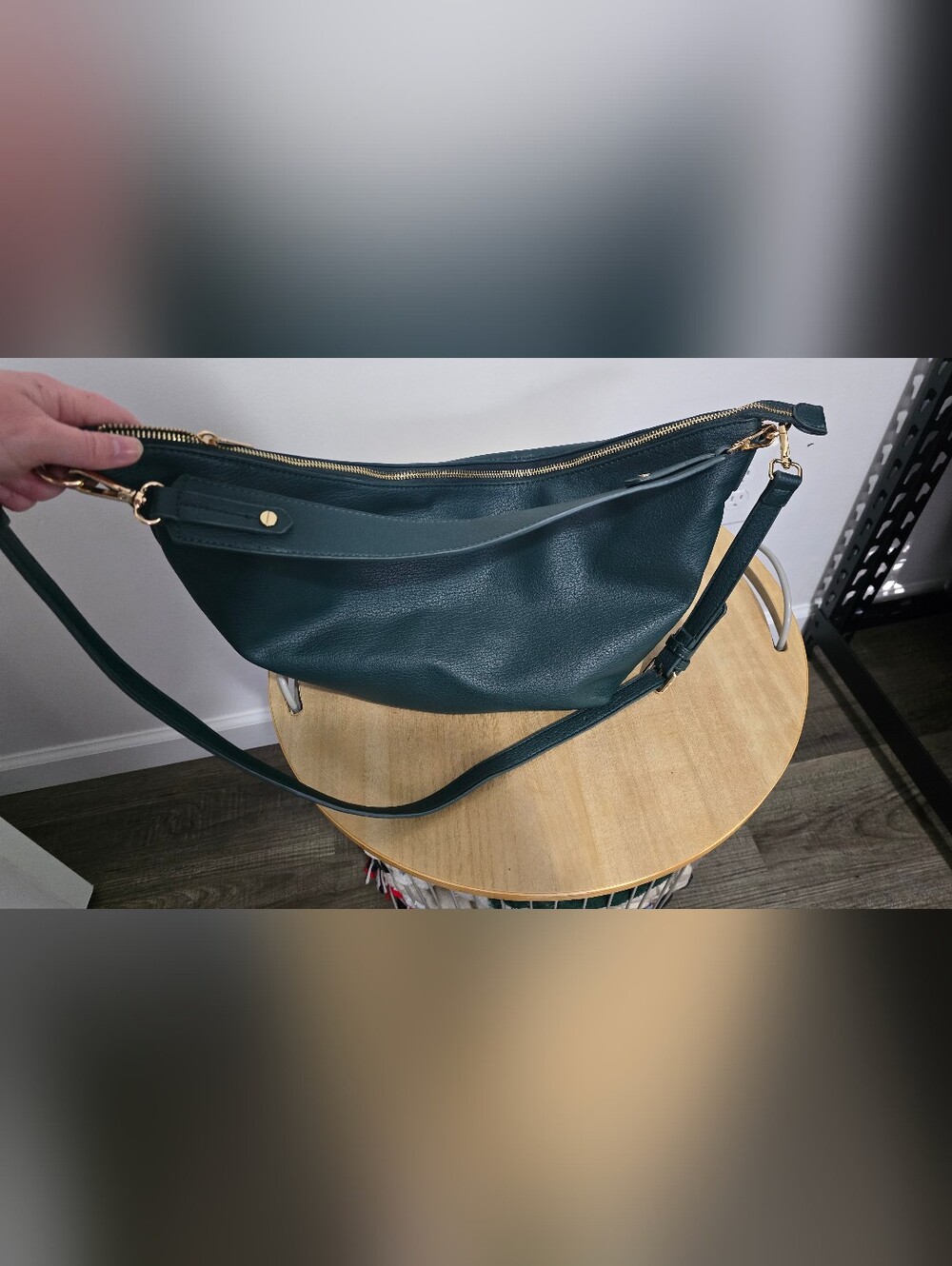 Mali & Lili Dark Teal Women’s Leather Shoulder Bag